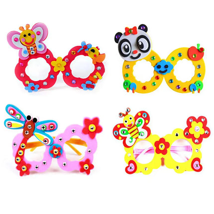 EVA Diamond Glasses Children's Craft Toy DIY Creative Paste Material Package Kindergarten Festival Performance Props School Supp