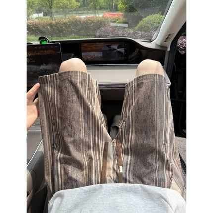 2026 Summer New Mens Contrast Color Striped Lazy Loose Breathable Elastic Waist Five Inch Casual Beach Shorts Cool