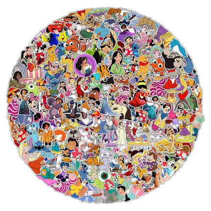 10/30/50/100/200pcs Disney Cute Mix Cartoon Micky Princess Stickers Laptop Skateboard Phone Car Graffiti Sticker Decal Kid Toy