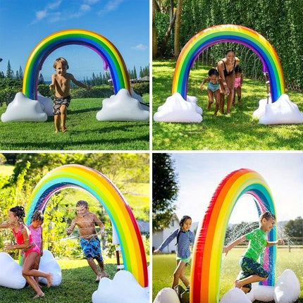 Factory Spot Inflatable Toys PVC Summer Rainbow Arch Outdoor Sprinkler Mat