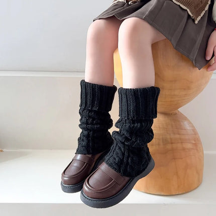 Sweet Children Leg Warmers Lolitas Twist Knitted Socks Korean Baby Girls Warm Foot Cover Guards Elastic Versatile Elephant Socks
