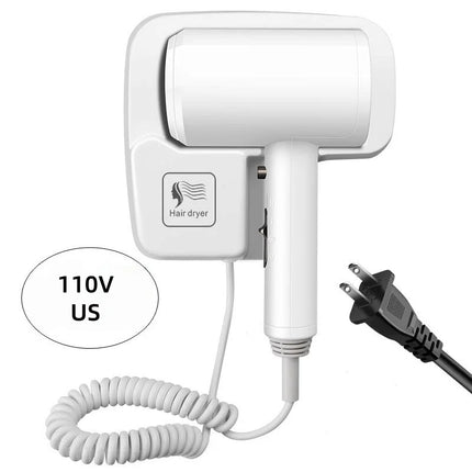 Five Star Hotel Specific Wall Mounted Non Perforated High Wind Speed Drying Household Bathroom Hair Dryer