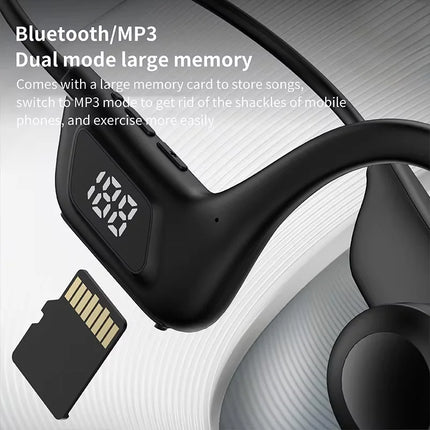 Wireless Bone Conduction Headphones Bluetooth 5.3 Waterproof Ear Hook Sport Earphones Long Battery HiFi Stereo Noise Reduction