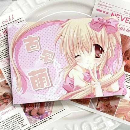 Retro Cute Stickers Japanese Cute Anime Girl Cut Film Stickers Book Phone Case DIY Scrapbook Stickers Cute Decorative Stickers
