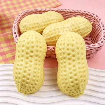 Soft Peanut Shaped Squishy Toys Slow Rising Stress Relief Toys Simulation Food Peanut Anxiety Relief Fidget Toy For Adults Gifts