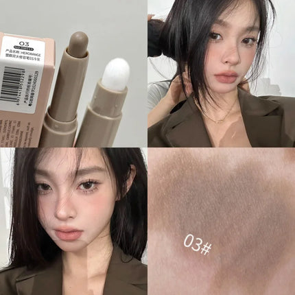 Nose Shadow Bronzers Contouring Makeup Pen Natural Grey Brown Three-dimensional Face Matte Shadow Cream Contour With Brush