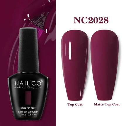 NAILCO 15ml Red Color Series Gel Varnish Coffee Gel Nail Polish Maximalism Reddish Gellak Design Brown Lacquer Nail Art Manicure