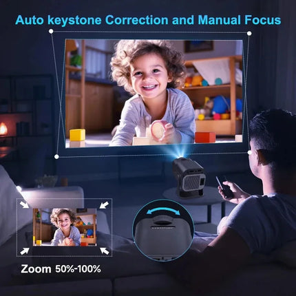 HY320 Mini video projector Native 720P Android 11 Projectors 300ANSI Wifi6 Cinema OutdoorPortable 180° Rotable BT5.0 4K Moive