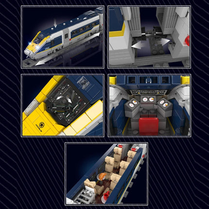 Mould King 12016 Technical Train Toys The RC Eurostar E320 Building Block Assembly Locomotive Brick Set Kids Christmas Gift