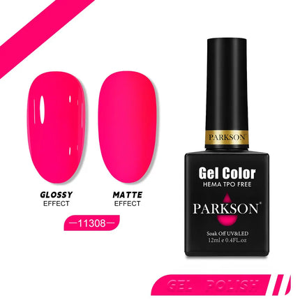 Parkson 12ml Nail Gel Polish TPO HEMA Free Glitter Semi Permanent Soak Off UV LED Long Wear Ultra Diamond Top Coat Varnish