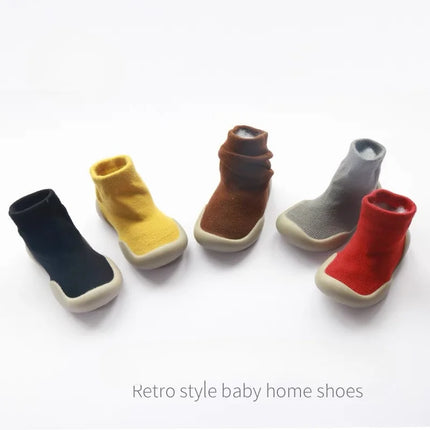 Baby Walking Shoes Spring and Autumn Children's Solid Color Anti-Slip Children's Shoe Socks Floor Socks for Boys and Girls