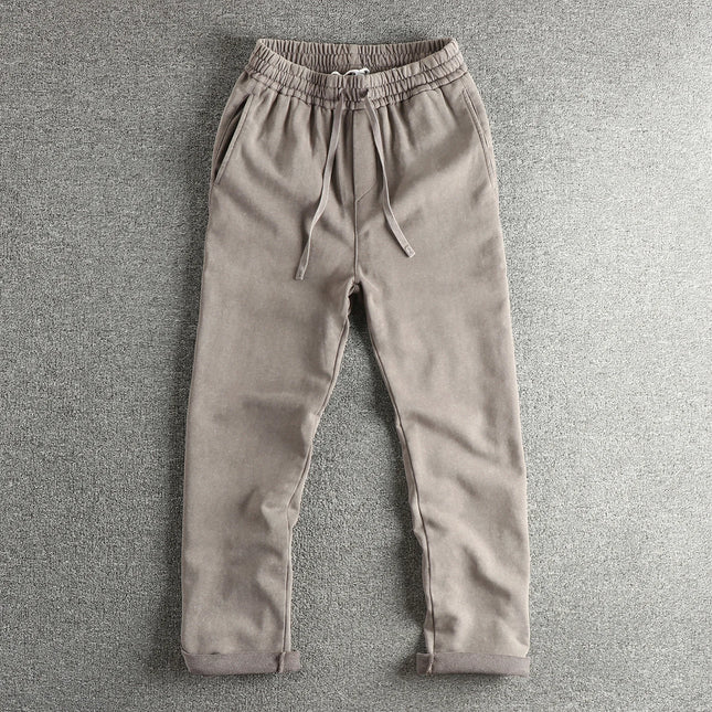 360G Heavyweight Washed Old American Retro High Street Sweatpants Men's 100% Cotton Loose Straight Sports Youth Casual Pants