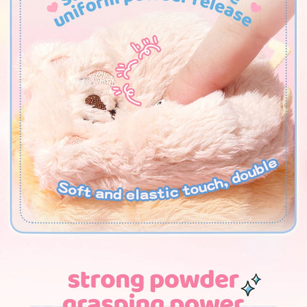 Cute Soft Plush Powder Puff Comfortable Skin-friendly Flocking Material Thick Large Powder Puff for Loose Powder Setting Makeup