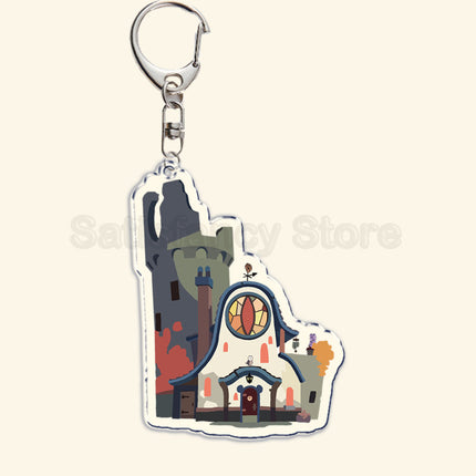 The Owl House Keychain Luz Noceda King Eda Hooty Acrylic Key Chain Pendant Key Ring Keychains for Bag Pendant Aaccessories Gift