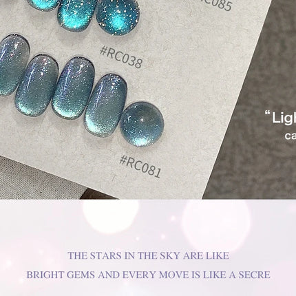 KASI Float Light Jump Gold Cat Eye Gel Nails Polish 15ml Magnetic Gel Flash Semi Permanent Soak Off Nail Gel For Nail Salon