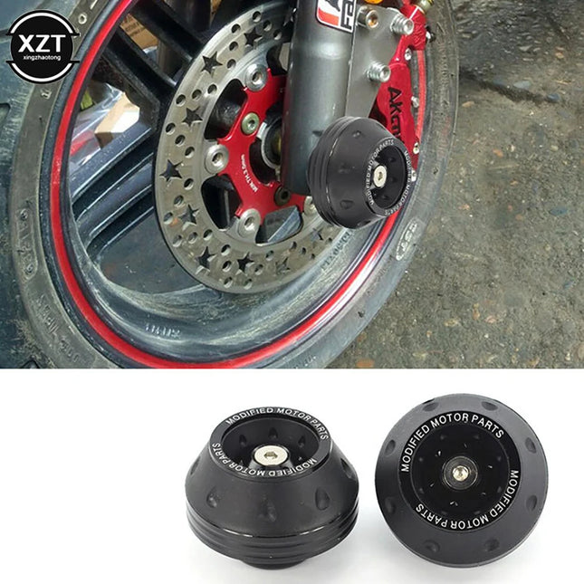 2Pcs Universal Motorcycle Wheel Protection Crash Pad Motorbike Crash Protectors Alloy Motocross Falling Front Fork Slider Cups