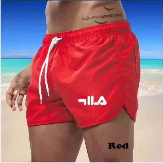 New men's quick drying beach shorts, fitness shorts, summer swimsuits, casual sports, men's swim board, beach trend