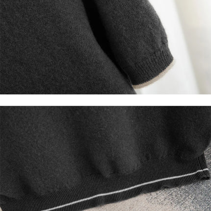 2025 Spring/Summer New Fashion O-Neck Knit Short Sleeve Spliced Business Casual T-Shirts Men's Clothing Loose Tops England Tees
