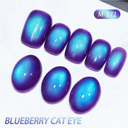 1/2PCS blueberry cat Eye gel nail polish, UV LED curing, long-acting fast drying nail art gel