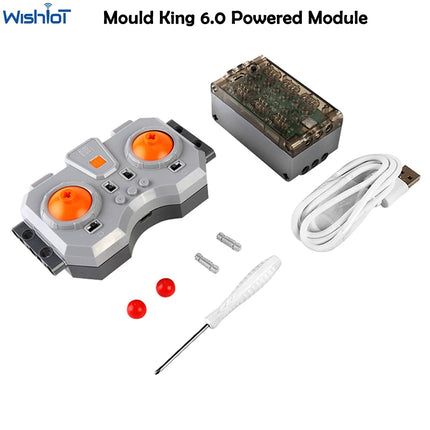 MOULD KING 6.0 Fast Speed Charging Powered Module 6 Channel APP Linear Motor Remote Control for Building Blocks PF MOC Car Truck