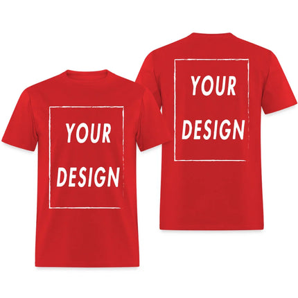 100% Cotton Custom T Shirt Make Your Design Logo Text EU Size for Men and Women Front Back Both Side Personalized Tshirt