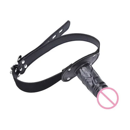 PU Leather Sensory Deprivation Head Harness Headgear Open Mouth Gag Removable Funnel Femdom BDSM Restraint Hood Roleplay
