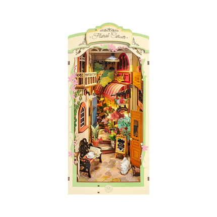 Rolife DIY Book Nook Wooden Miniature Doll House for Bookshelf Insert Furniture