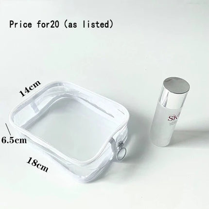 20Custom Waterproof Storage Bag Portable Cosmetic Pvc Bag  Handbag Toiletry Bag Minimalist Transparent Makeup Bag Travel Washbag
