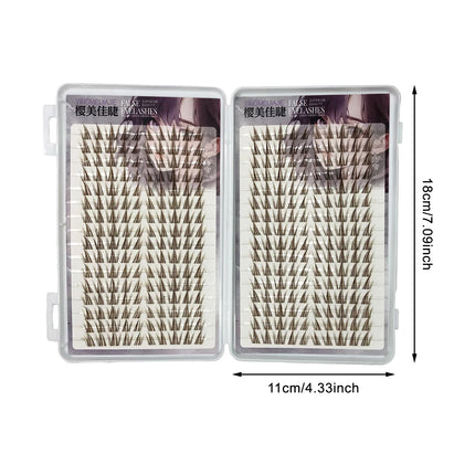 Sunflower Brown False Eyelashes 11-13mm Mixed Length Doll Lashes Extension Natural Wispy Soft Comic Eye Lashes Makeup Tool
