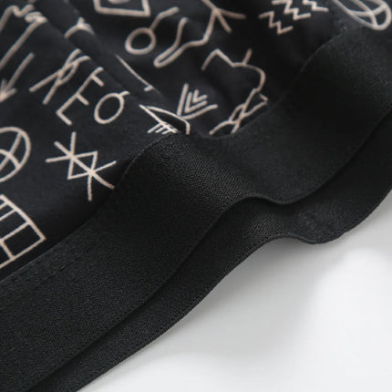4/10piece Set Of European And American Men's Fashionable Printed Boxer Shorts Loose Oversized Elastic Waist Underwear Base Short