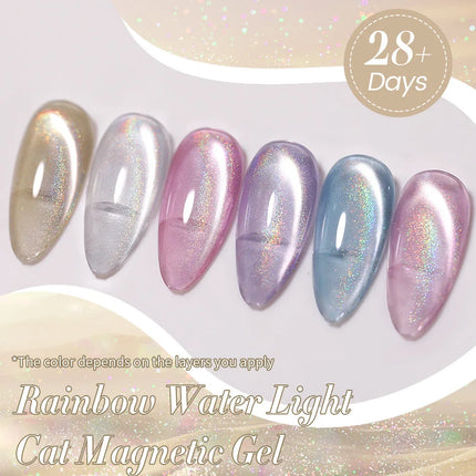 Sea Blue Silver Water Light Cat Magnetic Gel Nail Polish Nail Magnet Nail Gel Varnish Semi Permanent Gel Rainbow Cat Eye Glue