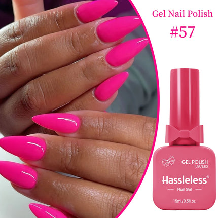 Single-use gel nail polish, 15ml each, requires LED lighting, solid color, a must-have for manicures | Vibrant nail colors | Nai