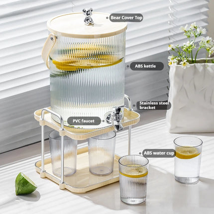New luxury cold water bottle kettle with faucet Japanese large-capacity household fruit tea drinks cold water bucket picnic set