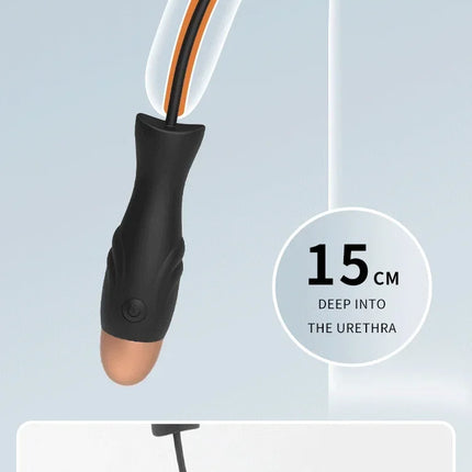 Male Urethral Vibrator Soft Silicone Urethral Dilator Set Catheter Penis Plug Sounding Horse Eye Stimulation for Probe  AdultMan