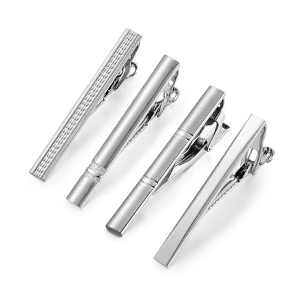 Tie Clip For Men Business Party Minimalist Tie Clips And Cufflinks To Man Shirt Gift Box Jewelry Men's Cuff Man Fashion Lawyer