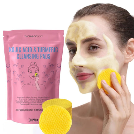 30 PC Brightening Cleansing Pads Pads Deep Cleansing Exfoliating Brightening Balance Oil Skin Water Non-irritating Gentle Tone