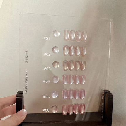 10ML 1-8PCS 2026 New Nude Pink Glass Bead Gel Nail Polish Gold Light Magnet Nude Cat Eye Gel Polish Cute Nails Nail Supplies