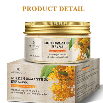ARTISCARE Gold Osmanthus Eye Mask for Dark Circles Hyaluronic Acid Moisturizing Eye Patches Eye Care