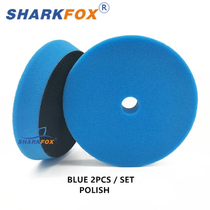 Sharkfox 5"/6"125mm/150mm Car Polishing Germany Sponge Buffing Polisher Pads Smooth Buffer Pad Removes Scratch For Polishing