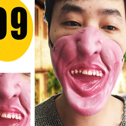 Clown Mask Cosplay Latex Props Humorous Elastic Band Horrible Scary Half Face Masks Adult Party Funny Halloween Decor Toy