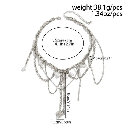 Elegant Irregular Imitation Pearl Beads Necklace for Women Vintage Party Wedding Tassels Choker Fashion Jewelry Accessories Gift