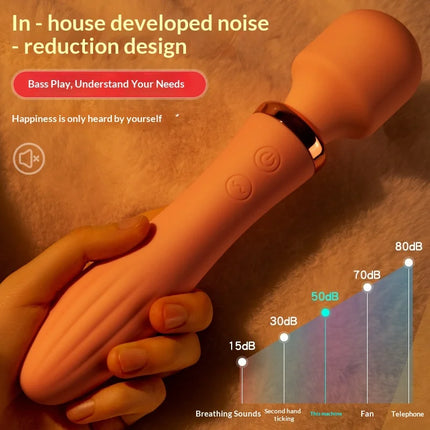 Heated AV G Spot Vibrating Wand Female Adult Pleasure Toy Waterproof Rechargeable Personal Massager for Intimate Use
