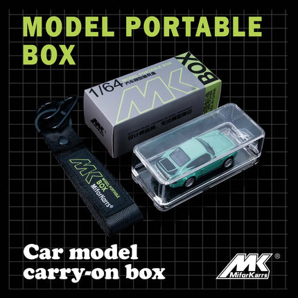 Model portable box compatible with 1/64 car model display box, hanging piece, portable storage box and protective box