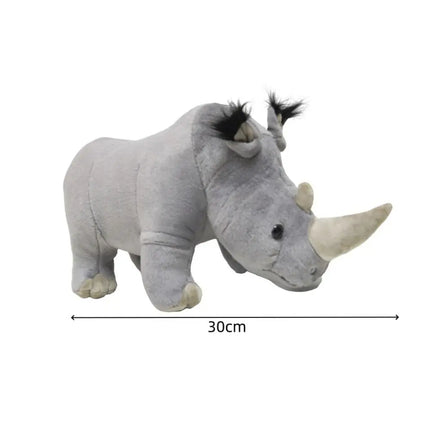 Wild Animals Rhinoceros Plush Toy Stuffed Animals Realistic African Rhinos Doll Lifelike Soft Pillow Stuffed Rhinoceros Doll