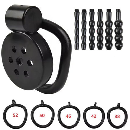 2026 Male Penis Chastity Cage Set Small Chastity Cage 5 Cock Rings With Urethral Sound Plug Penis Bondage Slave Man Sex Toy