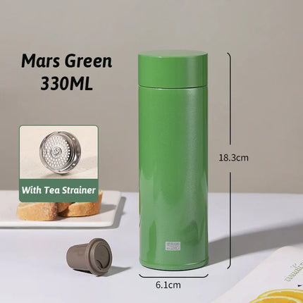 330ML Thermos Water Bottle With Tea Strainer Stainless Steel Car Thermal Sports Cup Keeps Cold and Heat Thermal Travel Mug