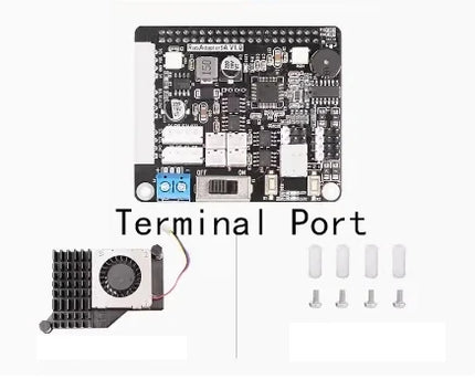 Hiwonder Servo and Motor Driver Board with Active Heat Sink for Raspberry Pi 5/4B Expansion Board Smart Car Robot Arm Parts Kit