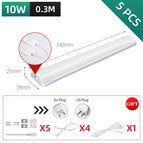 5PCS  0.3M  10W / China Mainland / Warm White (2700-3500K)|US Plug