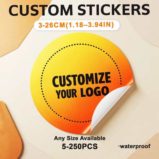 Custom Stickers Round Personalized Stickers Waterproof Custom Logo Labels for Wedding Birthday, Gift Box Envelope Packaging