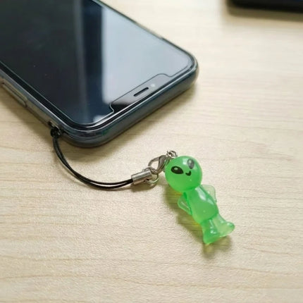1/3pcs Luminous Alien Keychain Glow in The Dark for Phone Strap Backpack Bag Charms Funny Pendants for Women Men DIY Decoration